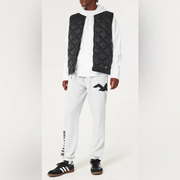 Hollister Pants Nwt Hollister Relaxed Fleece Logo Graphic